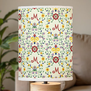 Scandinavian Rosemaling Monogram Pattern Nordic Lamp Shade