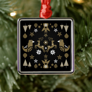 Scandinavian Seasonal Luxury Decor Metal Ornament