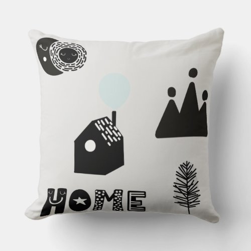 Scandinavian Skies Over Home Accent Plush Pillow