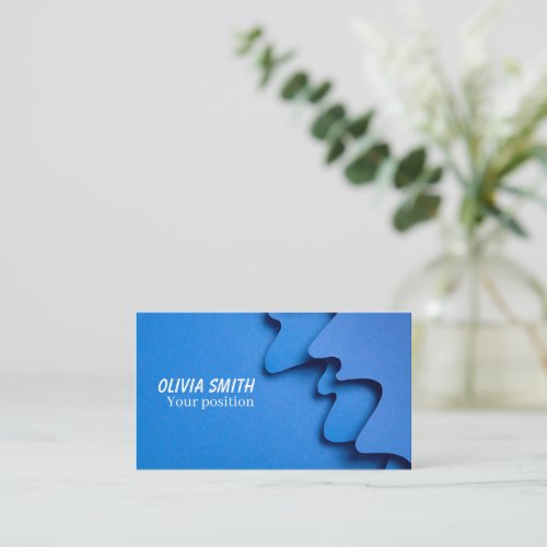 Scandinavian Smoke Blue Minimalist Simple Business Business Card