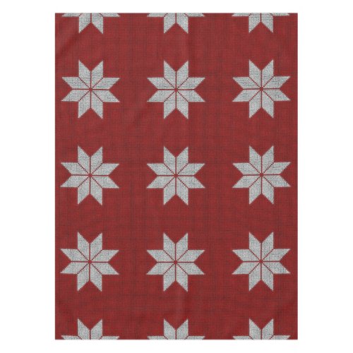 Scandinavian Snowflake Cross Stitch Table Cloth