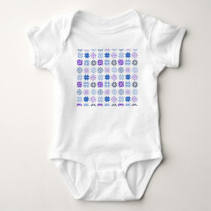 Scandinavian Snowflakes Baby Bodysuit