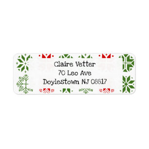 Scandinavian Snowflakes Label