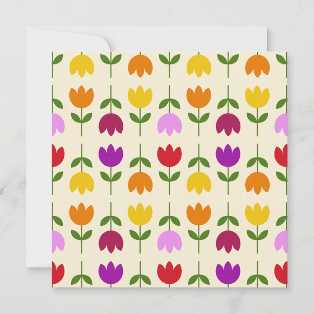 Scandinavian Style Colorful on Crm Flower Pattern (Front)