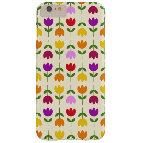 Scandinavian Style Colorful on Crm Flower Pattern Barely There iPhone 6 Plus Case