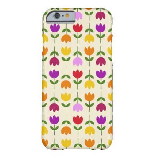 Scandinavian Style Colorful on Crm Flower Pattern Barely There iPhone 6 Case