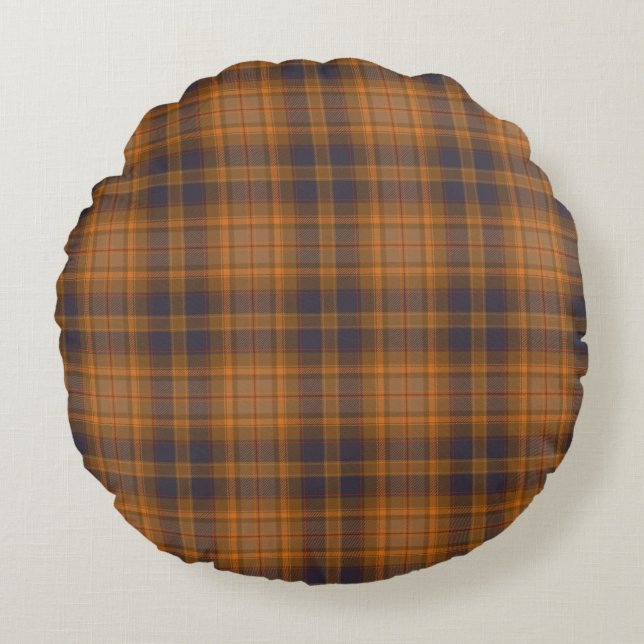 Scandinavian Style Elegant Brown Round Pillow (Front)