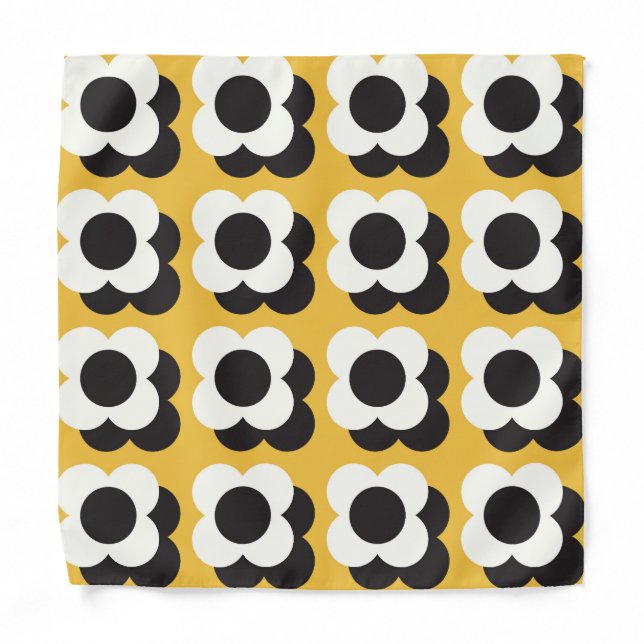 Scandinavian style, floral vintage pattern bandana (Front)