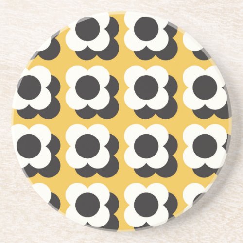 Scandinavian style floral vintage pattern coaster