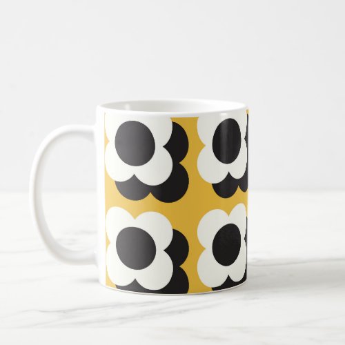 Scandinavian style floral vintage pattern coffee mug