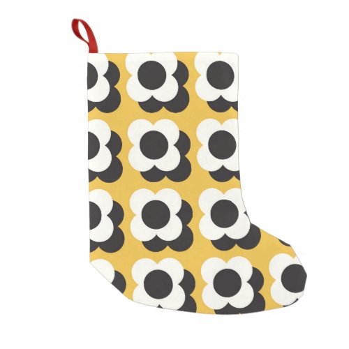 Scandinavian style floral vintage pattern small christmas stocking