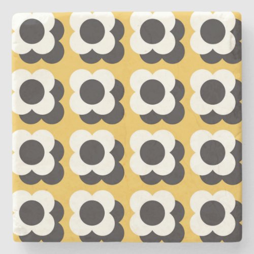 Scandinavian style floral vintage pattern stone coaster