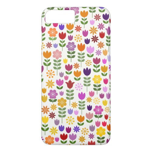 Scandinavian Style Flower Pattern iPhone 8 Plus7 Plus Case