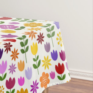 Scandinavian Style Flower Pattern Tablecloth