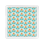 Scandinavian Style Geometric Orange Pattern Acrylic Tray