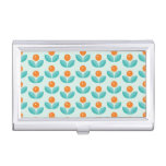 Scandinavian Style Geometric Orange Pattern Business Card Case