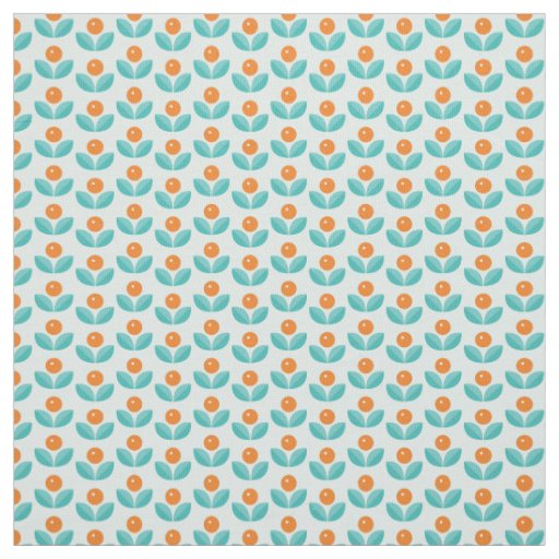 Scandinavian Style Geometric Orange Pattern Fabric