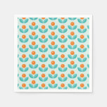 Scandinavian Style Geometric Orange Pattern Napkins