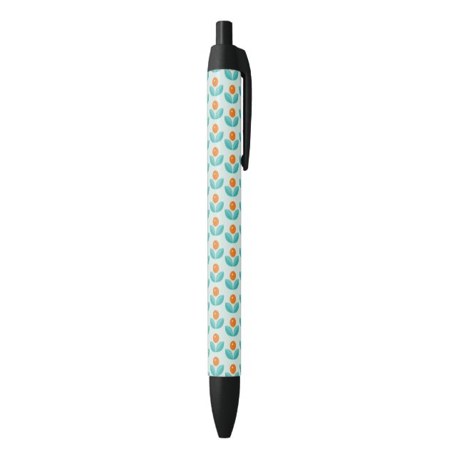 Scandinavian Style Geometric Orange Pattern Pen (Bottom (Vertical))