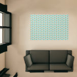 Scandinavian Style Geometric Orange Pattern Rug