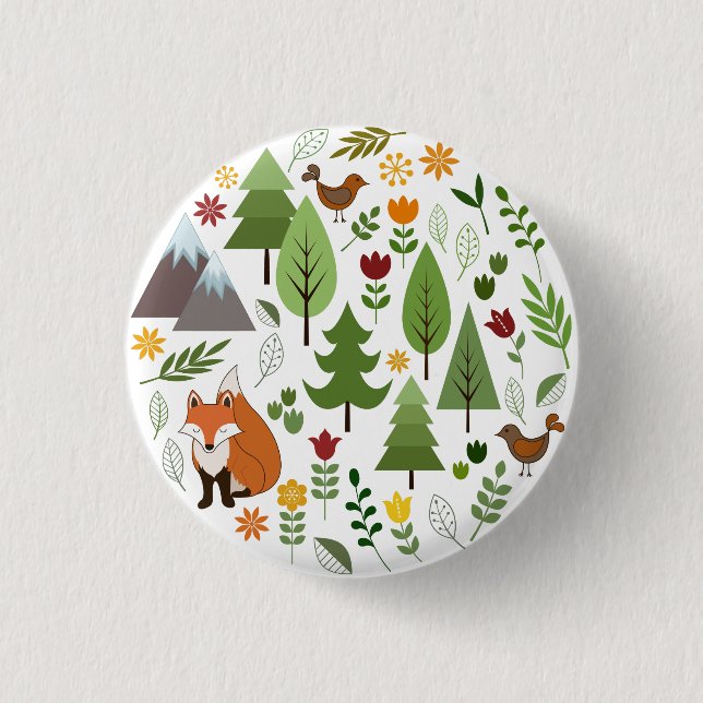 Scandinavian Style Illustrations Circle Button (Front)