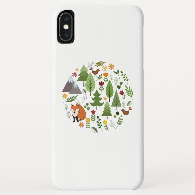 Scandinavian Style Illustrations Circle Case-Mate iPhone Case (Back)