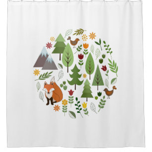 Scandinavian Shower Curtains Zazzle