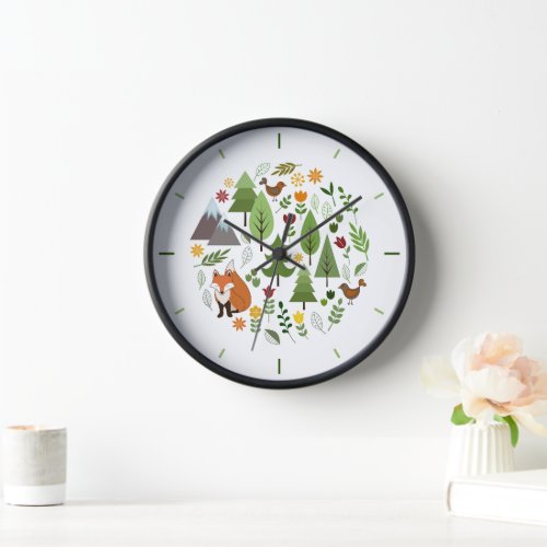 Scandinavian Style Illustrations CircleTime Clock