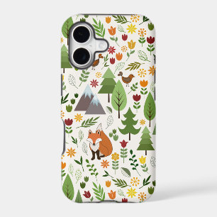Scandinavian Style Illustrations on Cream Pattern iPhone 17 Case