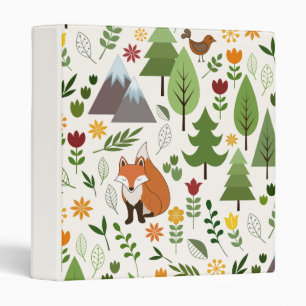 Scandinavian Style Illustrations on Crm Big Ptn 3 Ring Binder