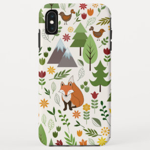 Scandinavian Style Illustrations on Crm Lg Pattern iPhone XS Max Case