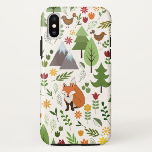 Scandinavian Style Illustrations on Crm Lg Pattern iPhone X Case
