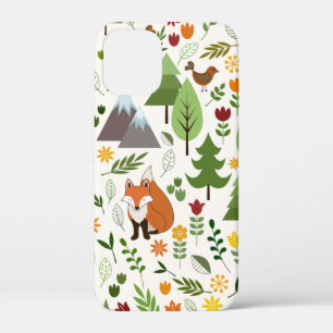 Scandinavian Style Illustrations on Crm Lg Pattern iPhone 12 Mini Case