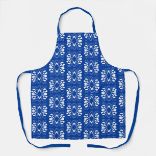Scandinavian Style Modern Blue White Fair Design Apron