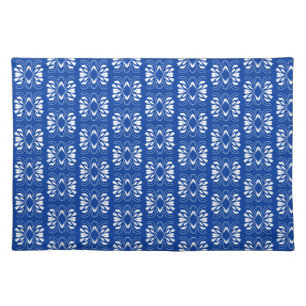 Scandinavian Style Modern Blue White Fair Design Cloth Placemat