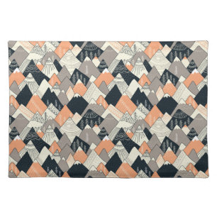 Scandinavian Style Mountain Pattern Cloth Placemat