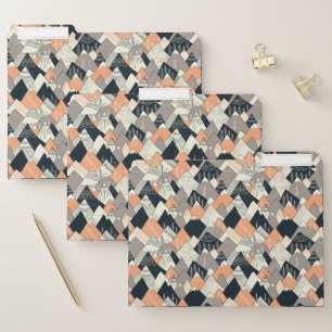 Scandinavian Style Mountain Pattern File Folder