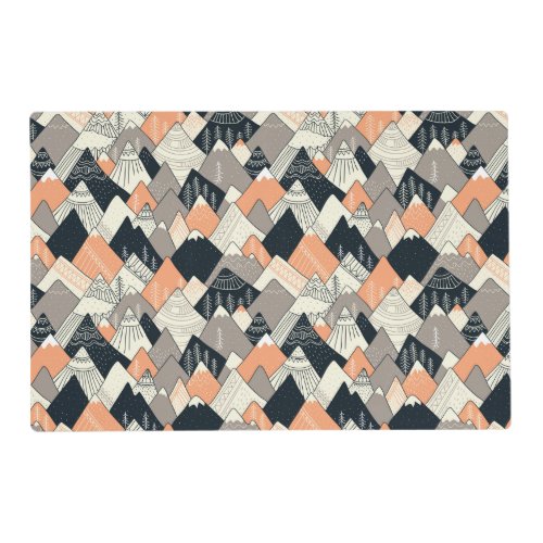 Scandinavian Style Mountain Pattern Placemat