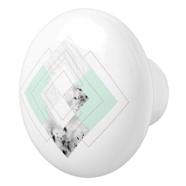 Scandinavian Style Outlined Design Ceramic Knob (Right)