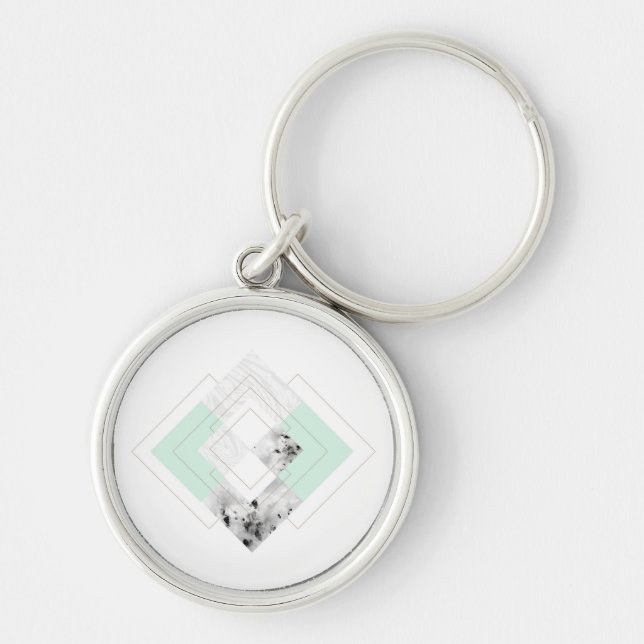 Scandinavian Style Outlined Design Keychain (Front)