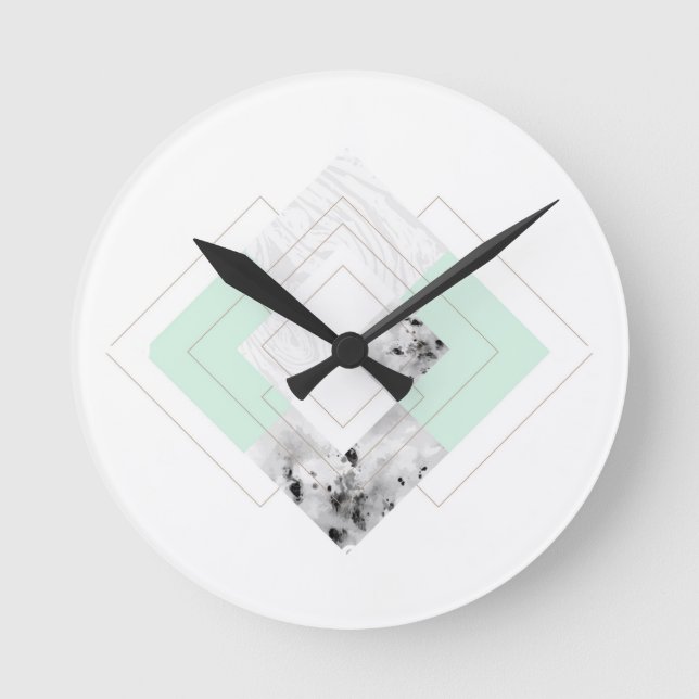 Scandinavian Style Outlined Design Round Clock (Front)