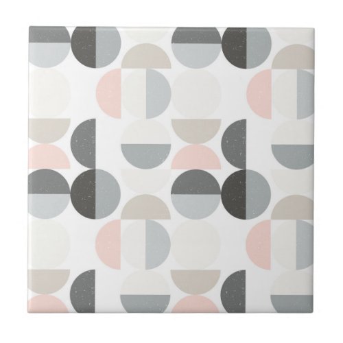 Scandinavian Style Semi_Circle Pattern Ceramic Tile