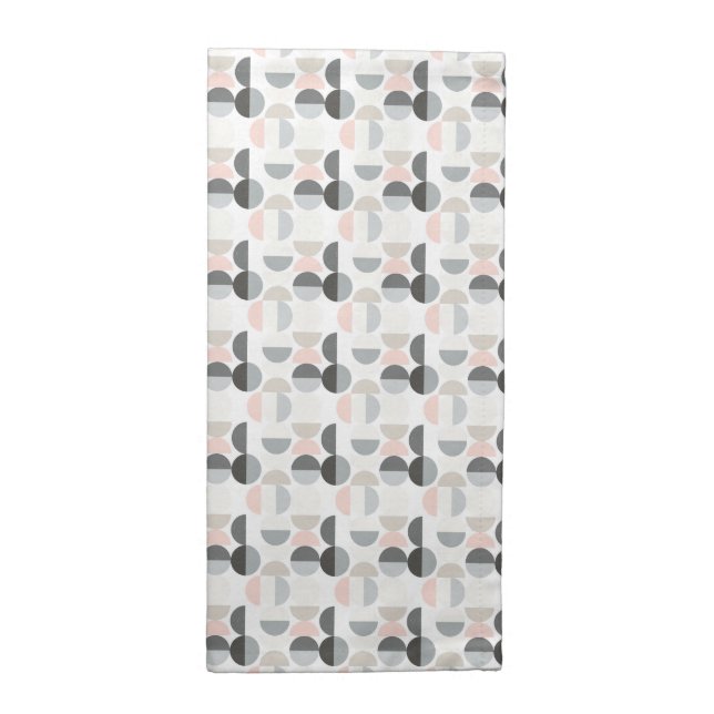 Scandinavian Style Semi-Circle Pattern Cloth Napkin (Half Fold)