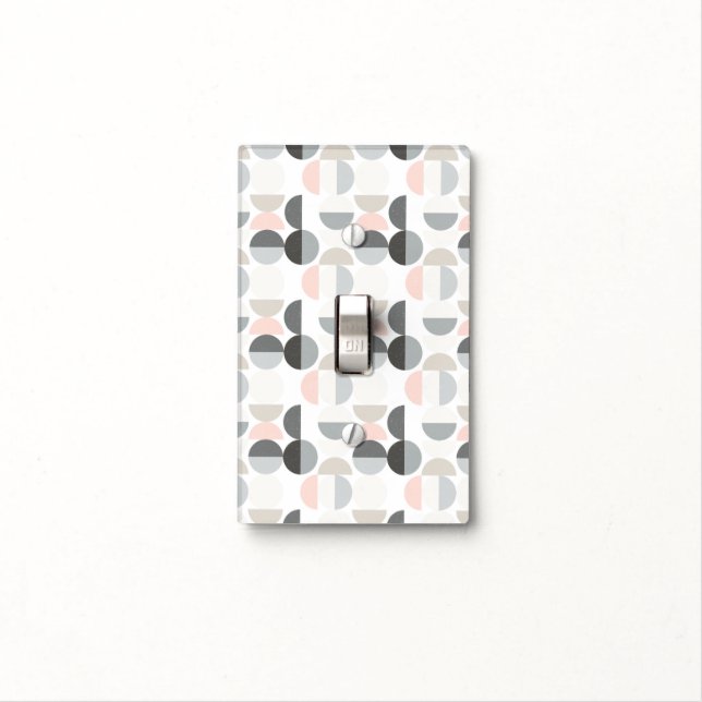 Scandinavian Style Semi-Circle Pattern Light Switch Cover (In Situ)