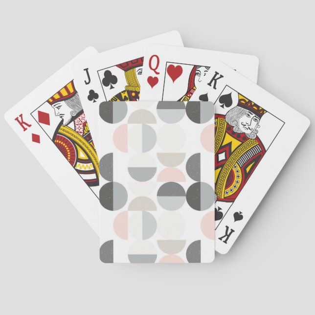 Scandinavian Style Semi-Circle Pattern Poker Cards (Back)