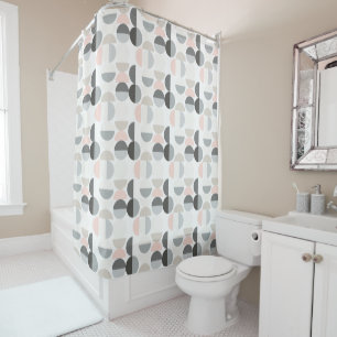 Scandinavian Style Semi-Circle Pattern Shower Curtain
