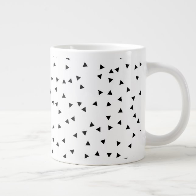 Scandinavian Style Triangle Pattern Giant Coffee Mug (Right)