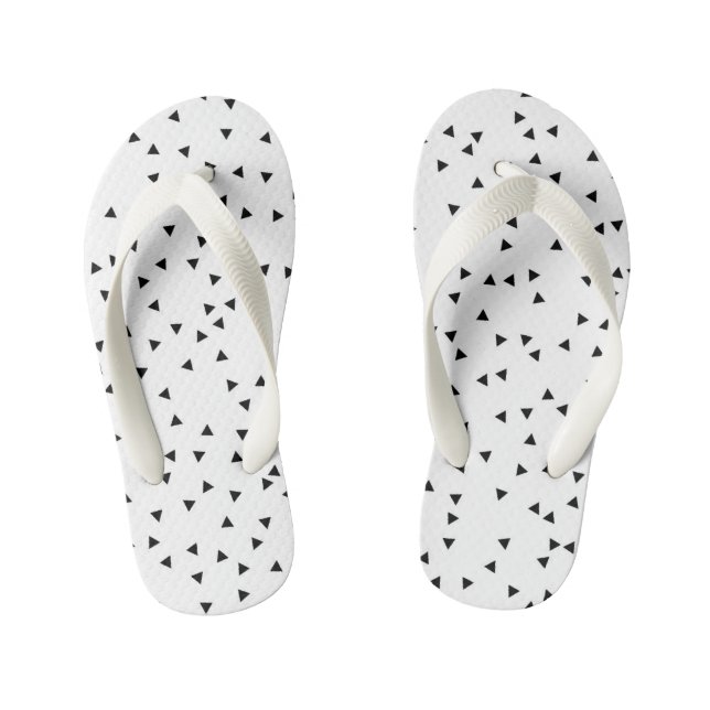 Scandinavian Style Triangle Pattern Kid's Flip Flops (Footbed)