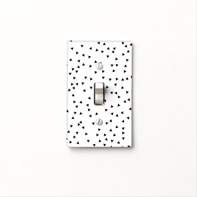Scandinavian Style Triangle Pattern Light Switch Cover (In Situ)