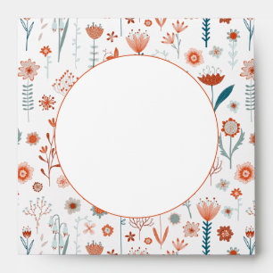 Scandinavian Summer Flowers Boho Envelope